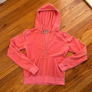 Juicy Couture pink terry cloth tracksuit sweatshirt